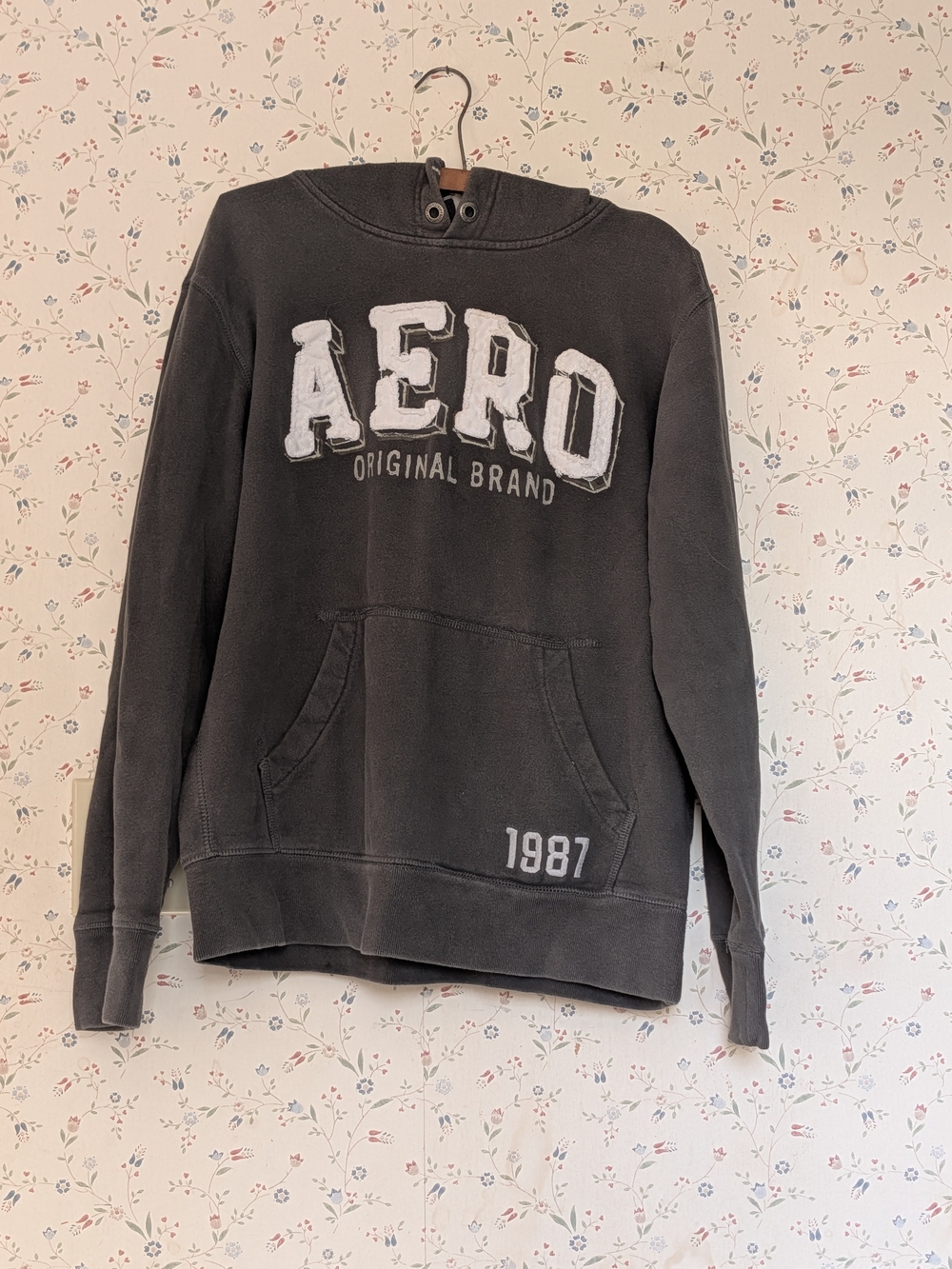Aero Original Brand Men's Charcoal Hoodie Sweatshirt
